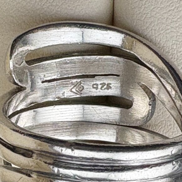 925 Sterling Silpada Modern Maze Sculptured 1" wide Ring Sz 10 - 12.7 grams - Picture 12 of 13